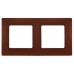 Рамка установочная 2-постовая цвет какао, Legrand серии Etika